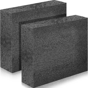 Customizable Polyethylene Foam Black Packing Foam Inserts for Cases Thick Polyethylene Foam Sheet for Packaging and Crafts, 12" x 10" x 3.125" (2 Pcs)