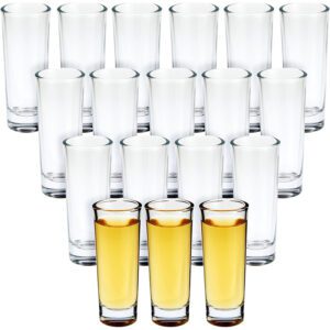 2oz Clear Tall Shot Glass 24pcs for Tequila Whiskey Vodka Liquor Heavy Base Glass