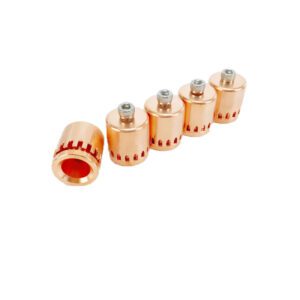 Red Copper Caps Overflow Short Cap For Bubble Plate Distillation