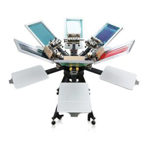 8 Color 8 Station Rotary Fabric Screen-Printing Machine Screen Printing Ribbon Machine