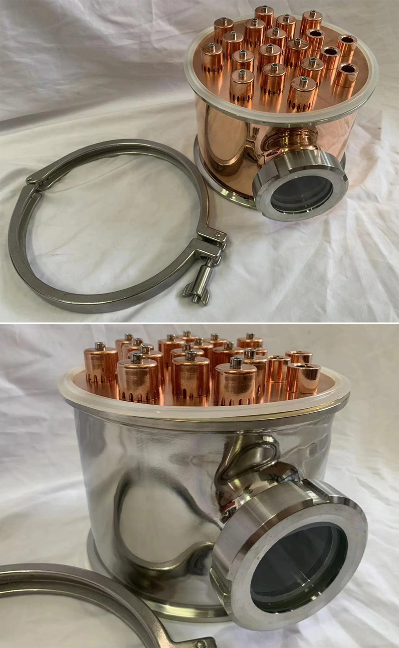 8" Bubble Plate Stainless / Copper Reflux Still Column - Image 3