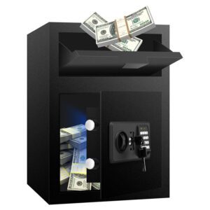 Fireproof Safe Box 1.7 CU FT Dual-Layer Business Security Depository Safe