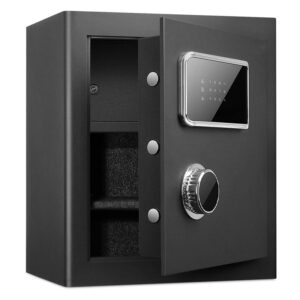 Security Safe with Dual Digital Keypad and Key Access