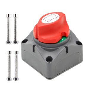 12-48V 300A Battery Disconnect Switch | Dual Battery Isolator Kill Switch for Truck, RV, Marine, Auto