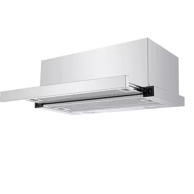 Ultra-Thin 110V Top-Suction Pull-Out Custom OEM Design for Apartment Rental Vented Exhaust Kitchen Range Hood
