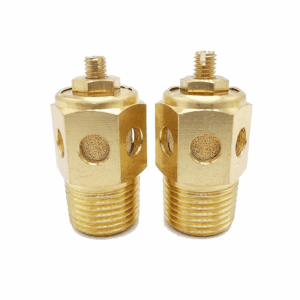 1/2 Inch Male NPT Pneumatic Air Muffler, Sintered Bronze Brass Exhaust Muffler Throttle Valve Muffler Filter Pneumatic Muffler Air Flow Exhaust Velocity Control Muffler