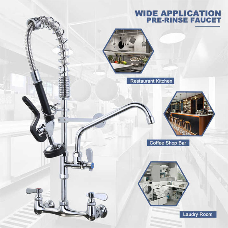 Industrial Style Jumbo Kitchen Tap Commercial Restaurant Kitchen Sink Faucet Sprayer Dish Washers and Pre Rinse Taps - Image 3