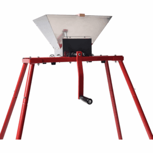 Fruit Apple Wine Classic Crusher With Stand -7L / 1.8Gal Manual Grinder - Large Stainless Steel - Red