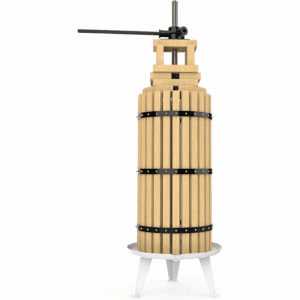 30L Solid Wood Basket Vintage Wine Press (7.9 Gallon Traditional Craft Model)