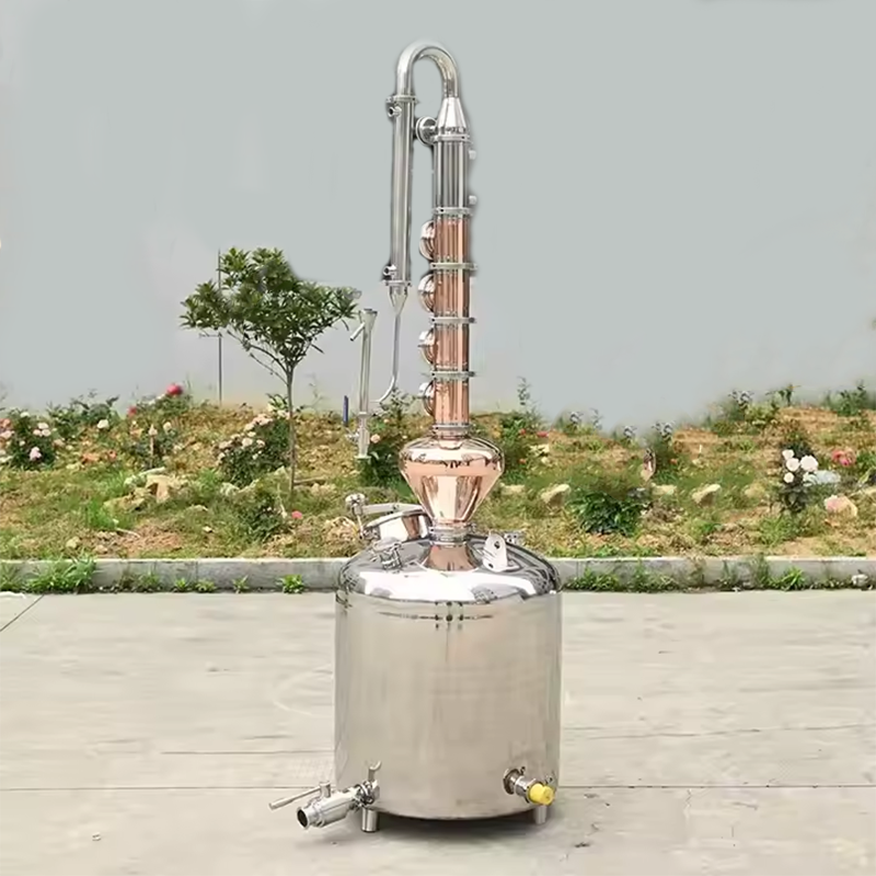 100L Copper Distillation Equipment Distillation Column Stainless Steel Alcohol Distiller - Image 4