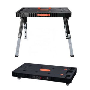 Portable Multipurpose Carpenter Foldable Work Bench Rolling Woodworking Workbench for Home