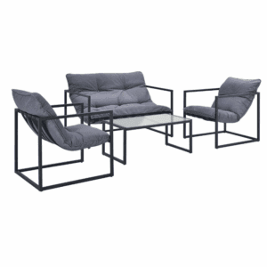 Metal Garden Furniture Comfortable Seat Outdoor Lounge Set Steel Patio Furniture Set