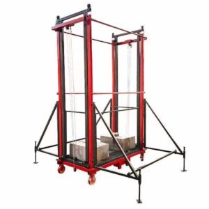 A Industrial Goods Lift Wall Mounted Hydraulic Warehouse Cargo Chain Elevator Platform