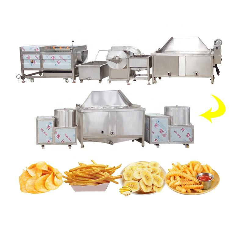 Small Scale Potato Crisps French Fried Potatoes Production Line French Fries Making Machine