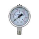 Outlet 600 Bar 2.5-inch NPT1/4 Thread Connection 304ss Full Stainless Steel Pressure Gauges
