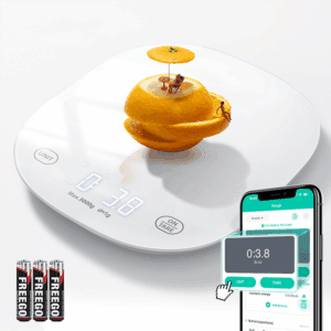 Glass Scale Digital Roasting Coffee Scale with APP, 5kg Portable Smart Kitchen Food Nutrition Scale