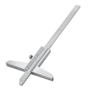 0-150/128in Depth Caliper High-Strength Carbon Steel Material Measuring Tool