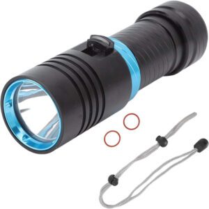 LED Flashlights 100M Waterproof Seabed Torch Professional Diving Gear 1200LM