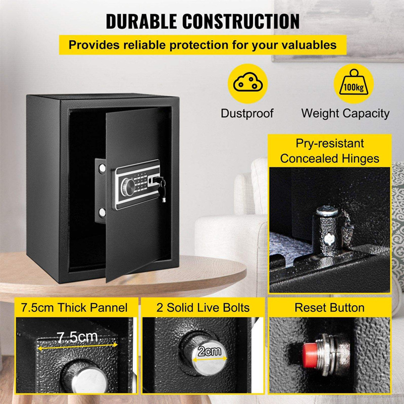 1.0 Cubic Ft Digital Fireproof Steel Safe for Home Storage and Office - Image 4
