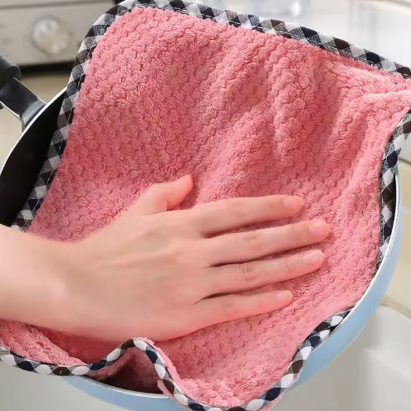 Kitchen Supplie Premium Bamboo Fiber Dish Cloth - Strong Absorbent Cleaning Rag - Image 2