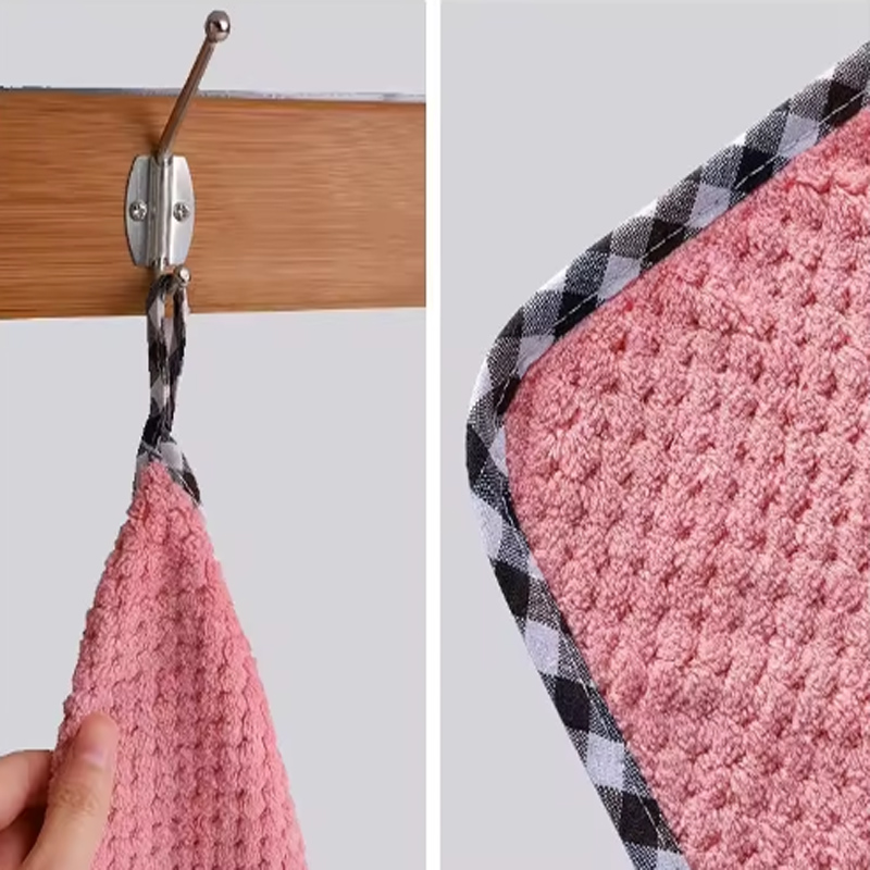 Kitchen Supplie Premium Bamboo Fiber Dish Cloth - Strong Absorbent Cleaning Rag - Image 4