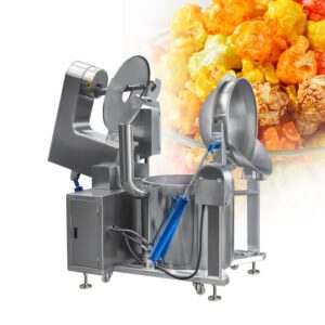 50 kg/h Gas Heating Popcorn Machine for Commercial Snack Production