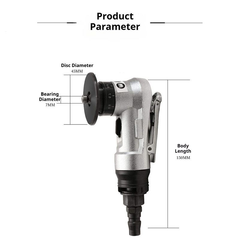 Mini Pneumatic Silver R Angle Air Pump Chamfering Tool - Image 2