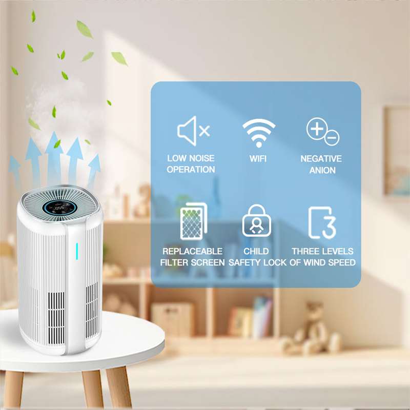 36W Home Air Treatment Purifier Sleep Mode LED Display - Image 2
