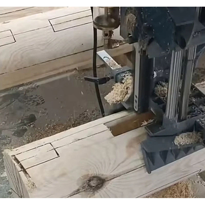 Portable Boring Machines Wood Mortiser Square Hole Chain Saw Motor - Image 3