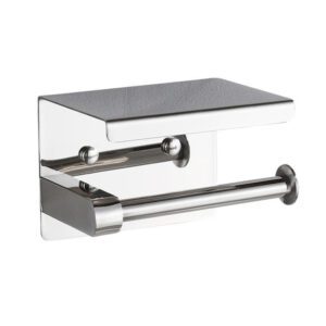 No Drill Stainless Paper Holder Shelf Restroom Supplies
