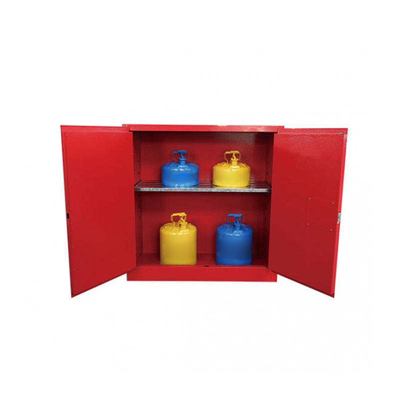 4-Gallon Benchtop Safety Storage Cabinet Flammable Liquid Visible Lock - Image 3
