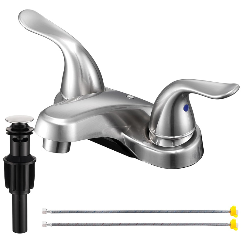 Restroom Supplies Brushed Nickel Faucet for Bathroom Vanity