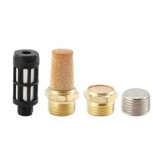 Copper Adjustable Exhaust Intake Muffler Pneumatic Solenoid Valve