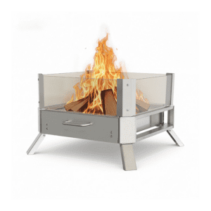 2.7kg Fire Pit With Glass Windows For Backyard Patio