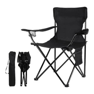 Folding Chair With Side Pockets Suitable For Outdoor Use