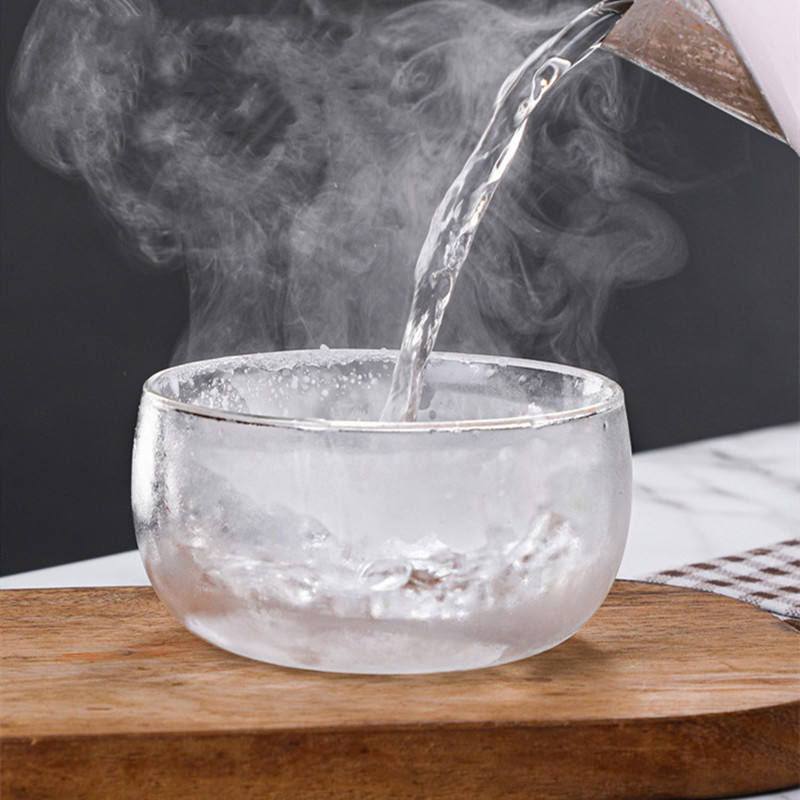 75ml Double Wall Glass Salad Round Bowl for Fruit and Serving - Image 3