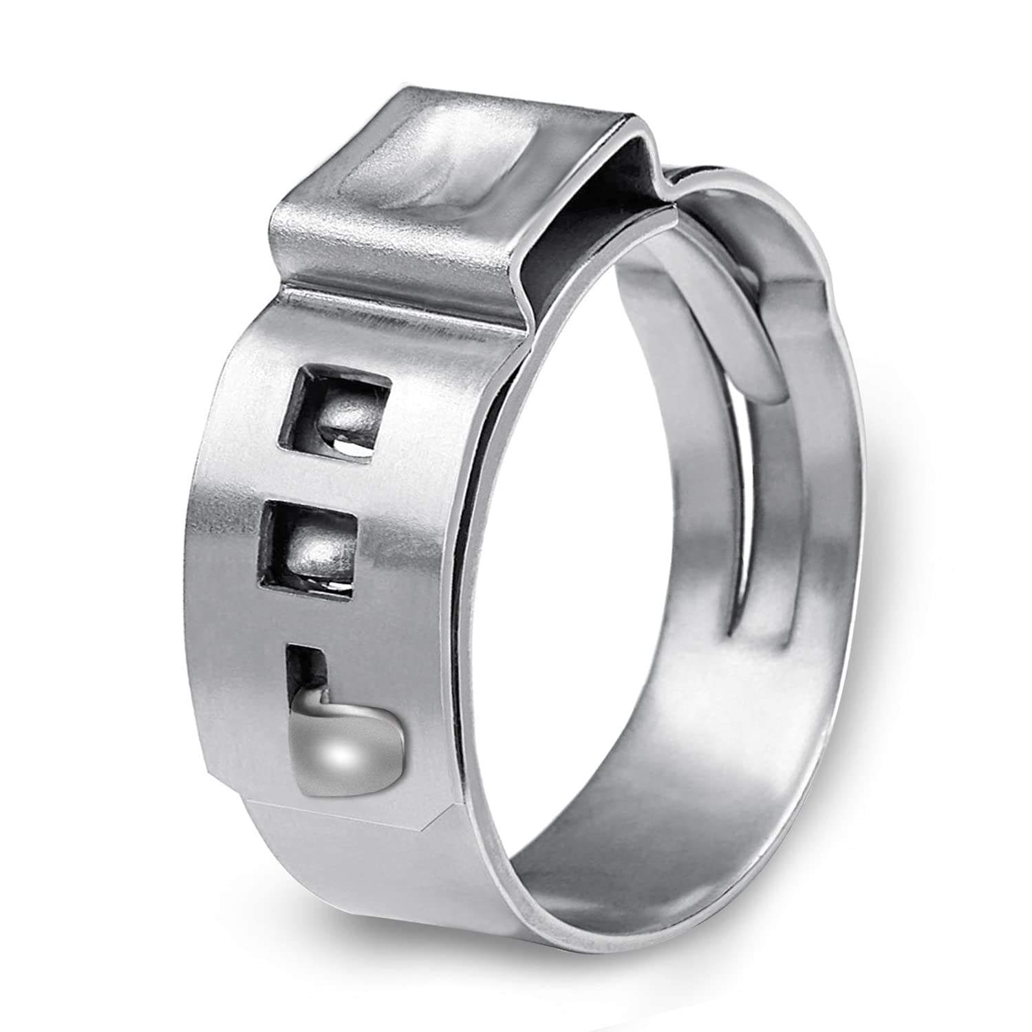 304 Stainless Steel Single‑Ear Stepless Hose Clamp for PEX - Image 3