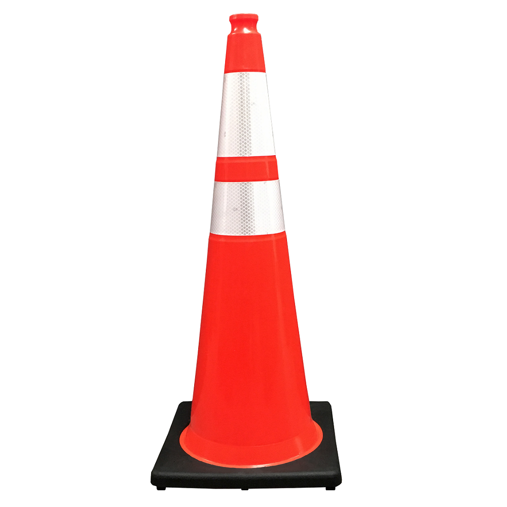 Standard Yellow Rubber Traffic Safety Cone - Image 3