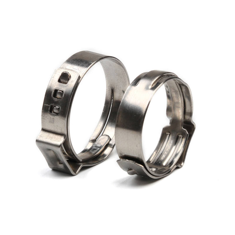 304 Stainless Steel Single‑Ear Stepless Hose Clamp for PEX