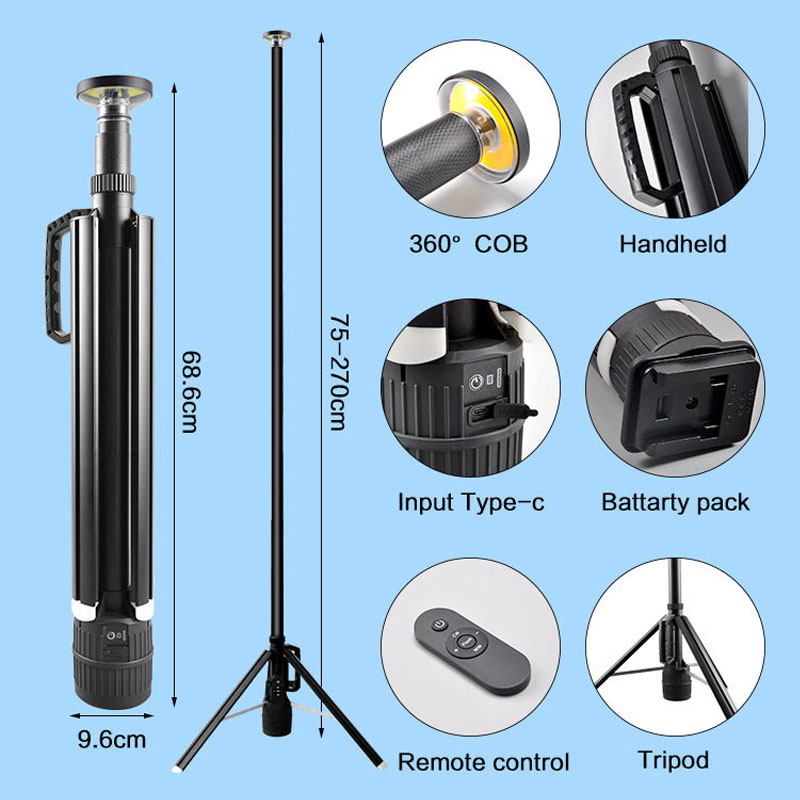 Rechargeable High Lumen LED COB Job Site Work Light - Image 2