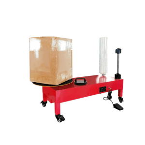 Low Table Plastic Film Packaging Machine With Pallet