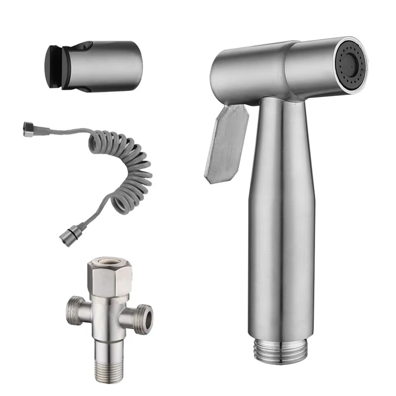 Restroom Supplies Dual-Color Black Silver Bidet Spray for Toilets - Image 3