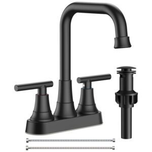 Restroom Supplies Modern Matte Black Bathroom Sink Faucet