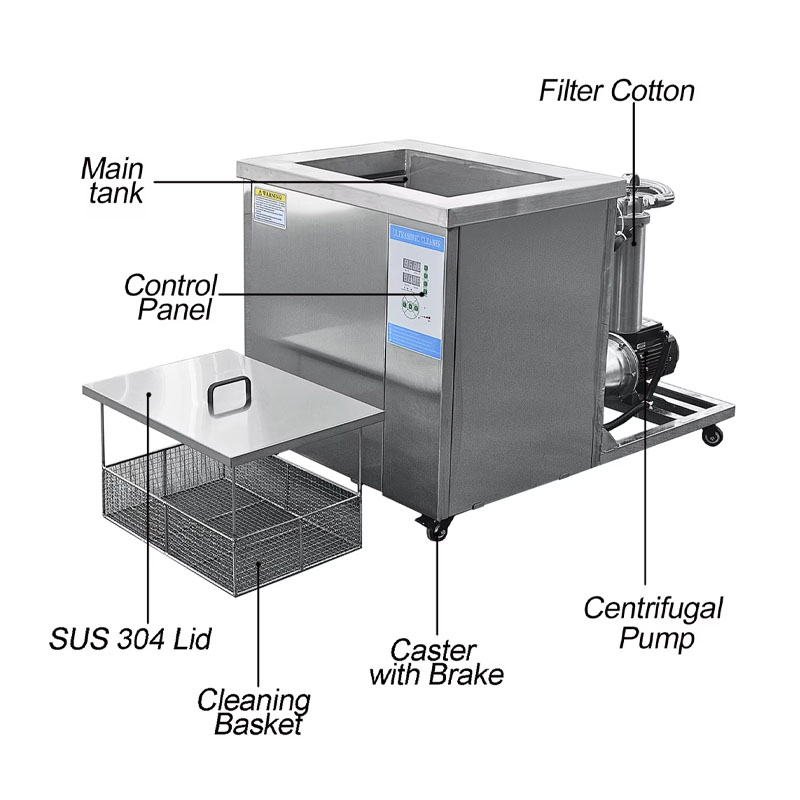 40kHz Ultrasonic Auto Parts Injector Cleaner with Timer & Heater - Image 3