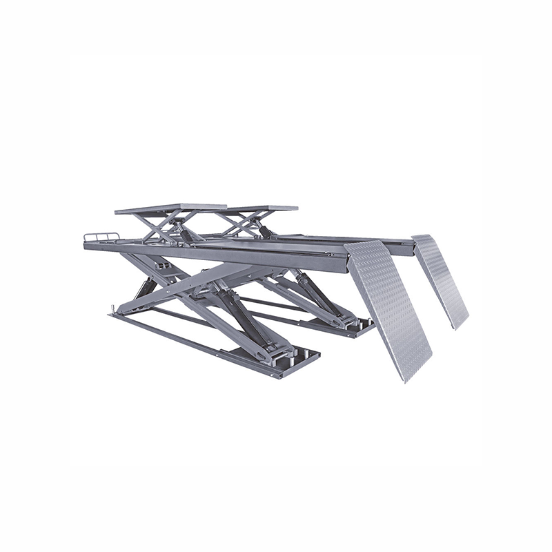 205mm Ultra-Thin Scissor Car Lift For Car Factories Strong Lifting Capacity