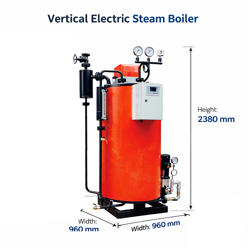 100–500 kg Vertical Gas Steam Boiler For Small Factory - Image 2