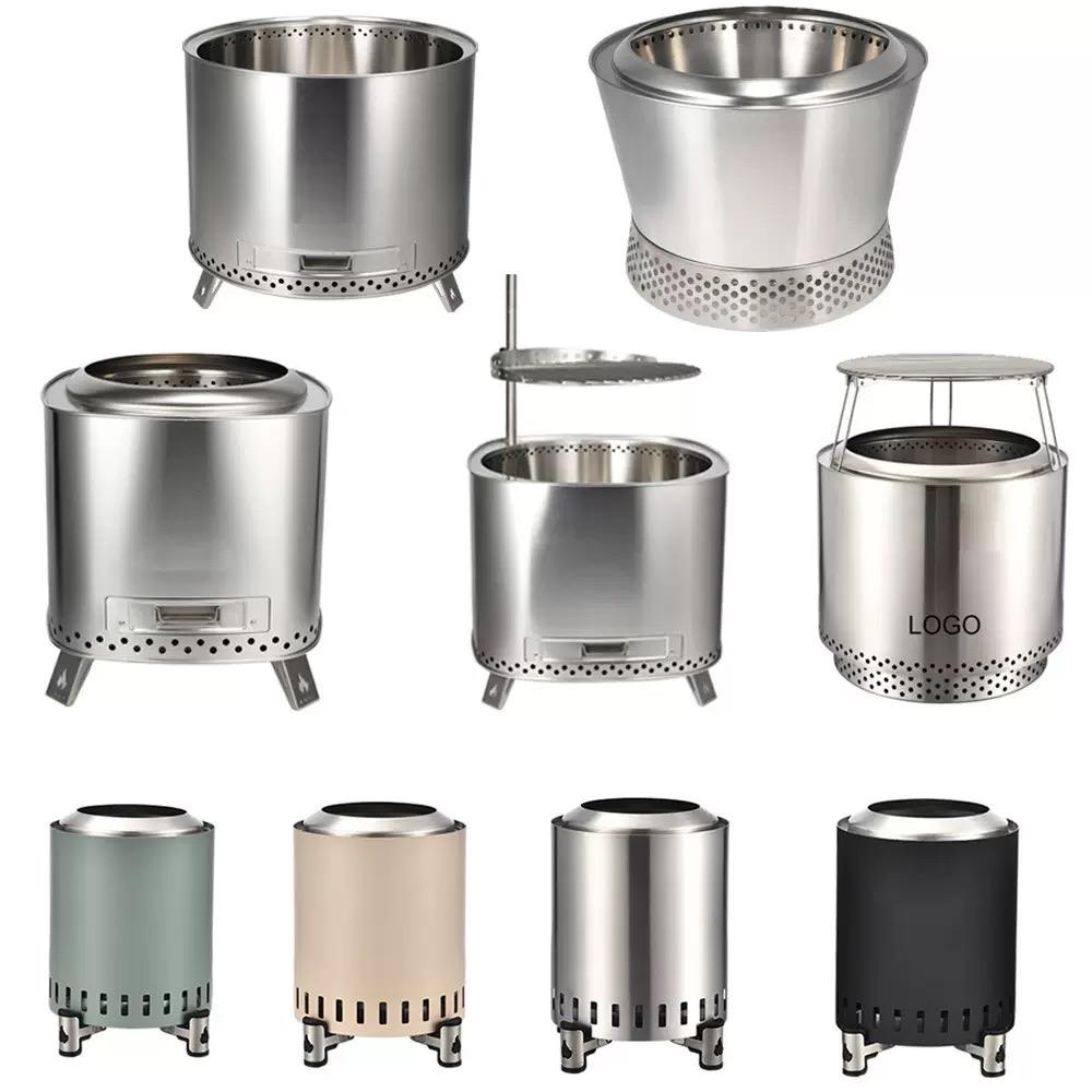 Portable Smokeless Outdoor Wood Burning Stove with Removable Ash Pan, Barbecue Grill - Image 2