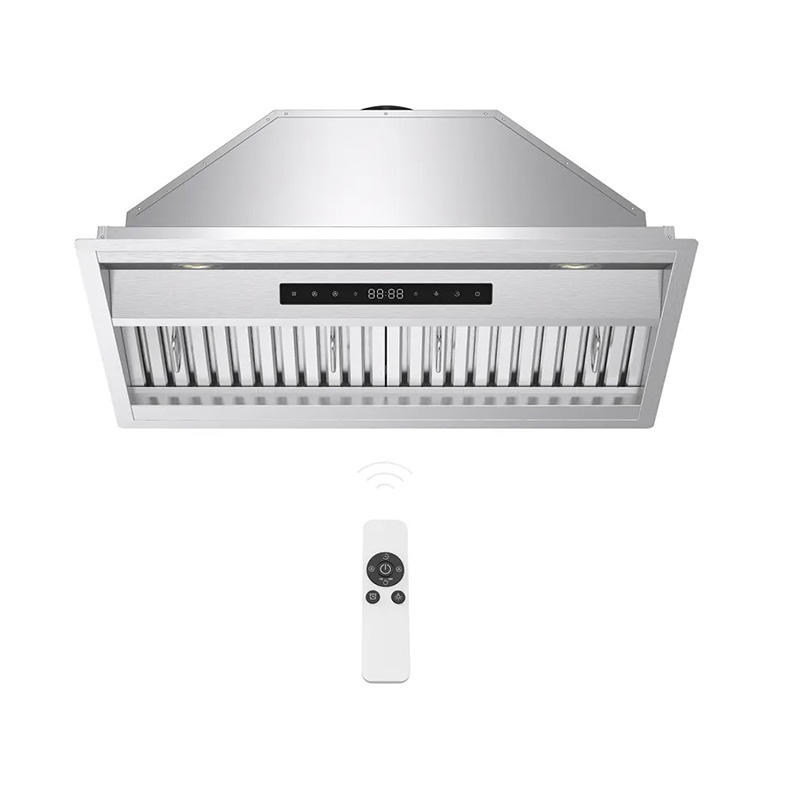 Hidden Built-in Smart Kitchen Range Hood 4-speed Stainless Steel