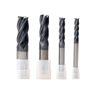Four-flute precision alloy CNC milling cutter for finish machining of coated end mills