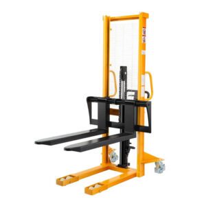 Hydraulic Manual Lifting Stacker Crane With Adjustable Forks